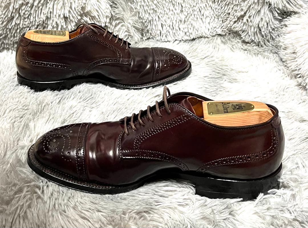 オールデン Alden コードバン、バーガンディ、モディファイドラスト、7.0D