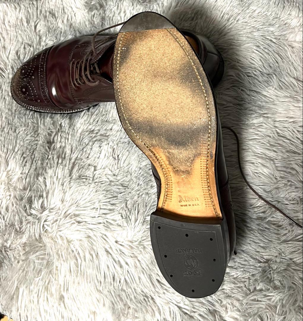 オールデン Alden コードバン、バーガンディ、モディファイドラスト、7.0D