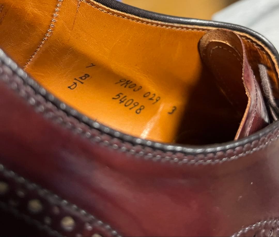 オールデン Alden コードバン、バーガンディ、モディファイドラスト、7.0D