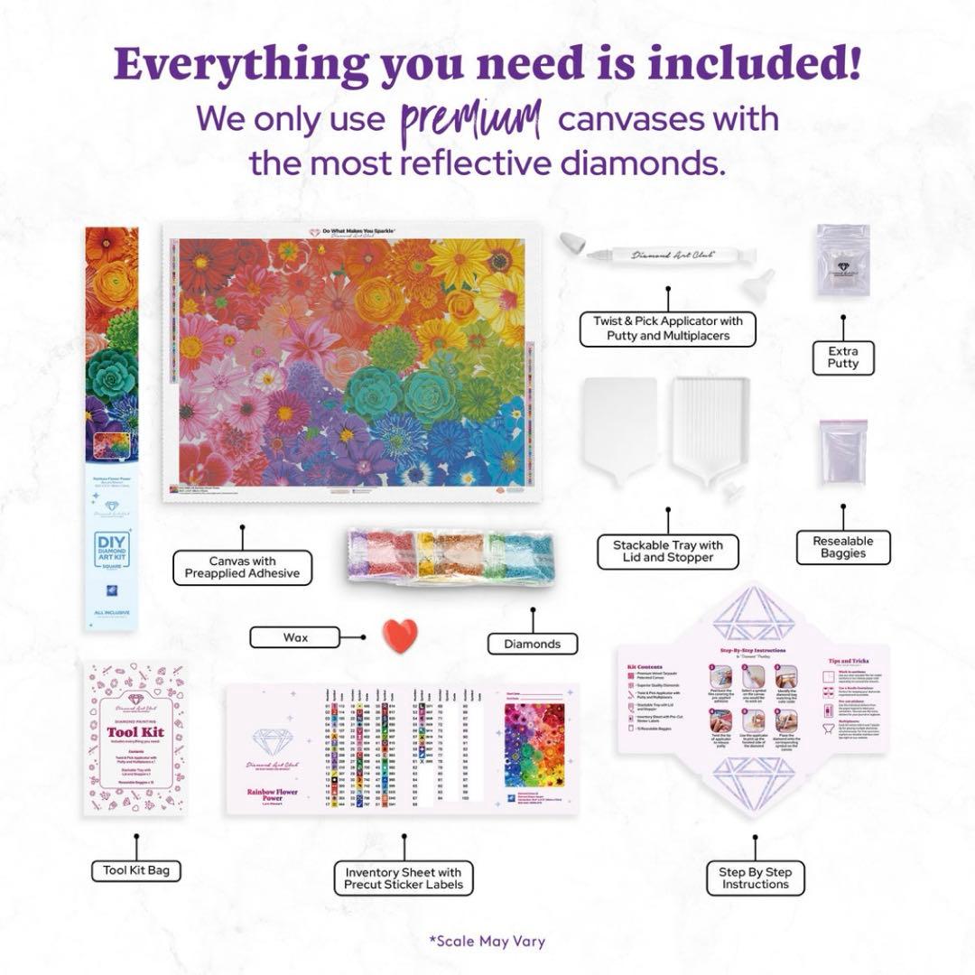 ダイヤモンドアートクラブ　DAC Rainbow Flower Power
