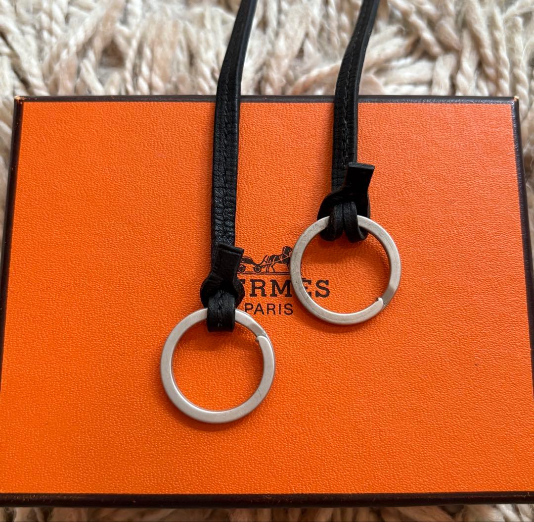 00年 エルメス D刻印 マルジェラ期 クロシェットネックレス HERMES 黒