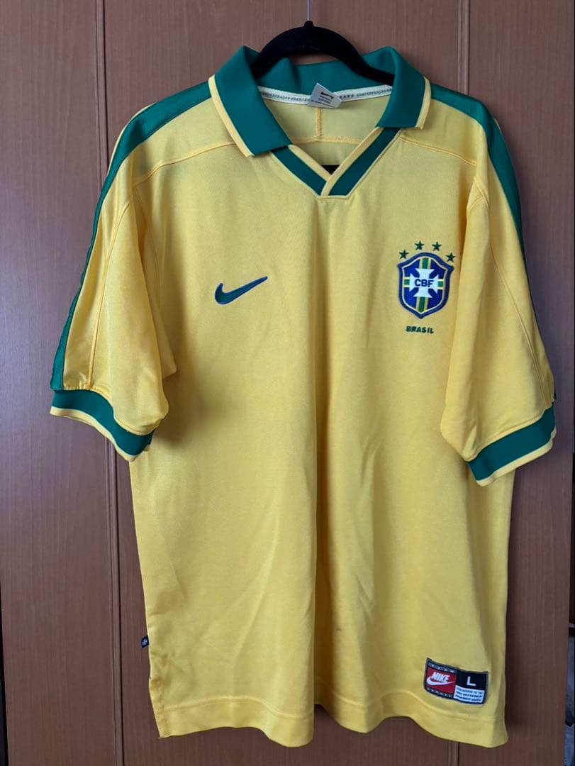 NIKE 銀タグ ブラジル代表 ユニフォーム サッカー ゲームシャツ　Lサイズ