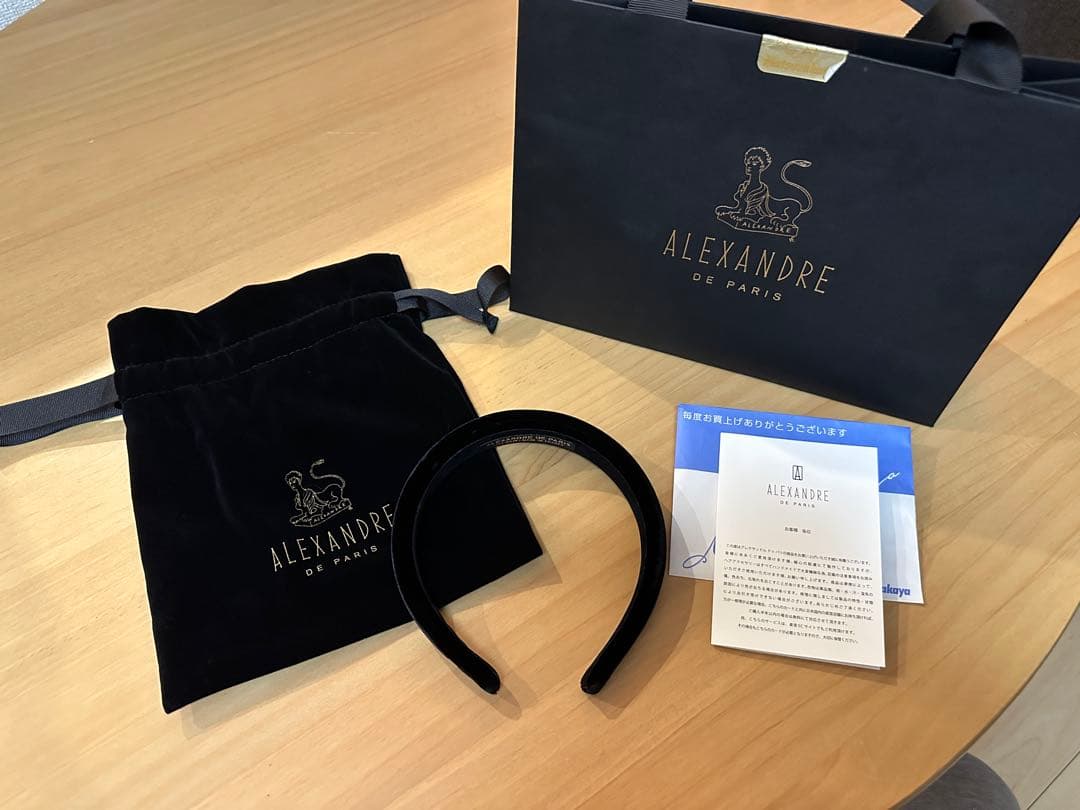 【未使用品】ALEXANDRE DE PARIS ベルベット ヘアバンド
