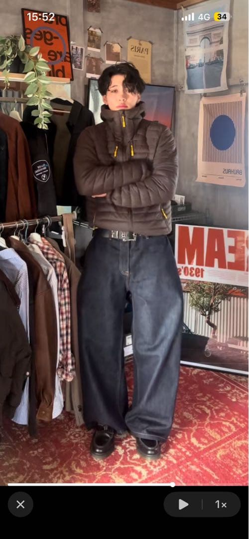 LEIRE エッセンシャルフードバーコロイトダウンジャケット M チャコール