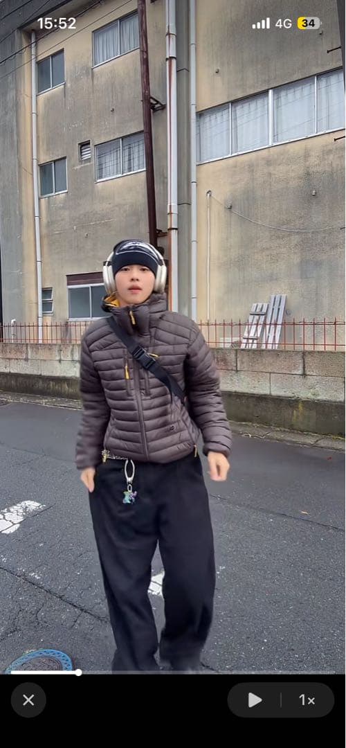 LEIRE エッセンシャルフードバーコロイトダウンジャケット M チャコール