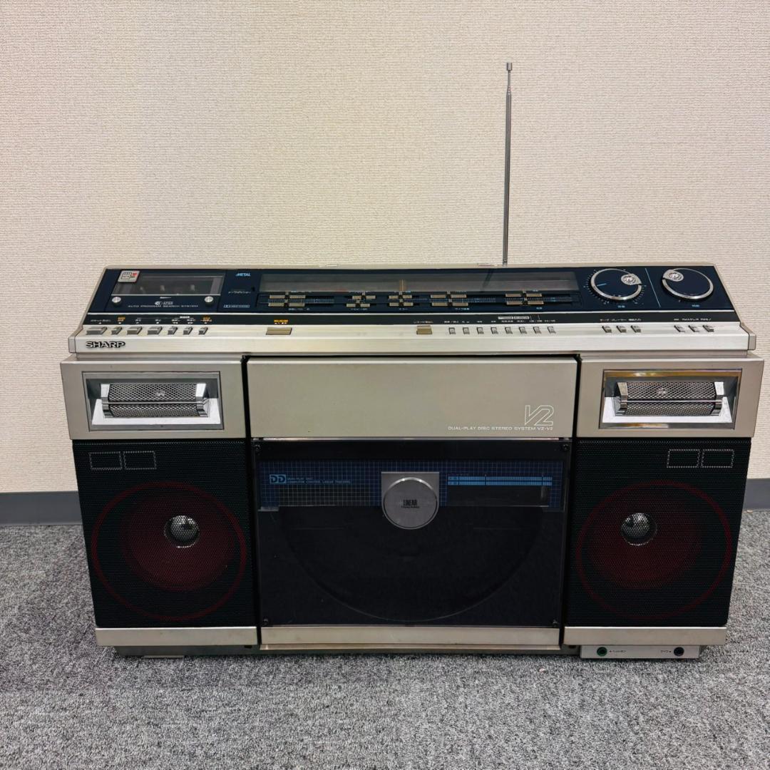 通電確認 SHARP シャープ VZ-V2 ラジカセ レコード