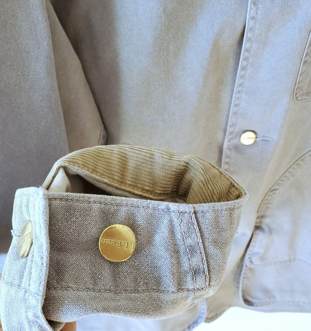 L.L.Bean ブルーベージュ コーデュロイ襟 カバーオール