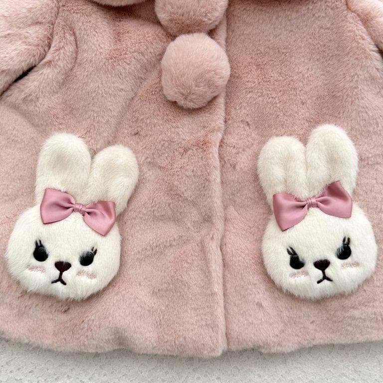 ♥シャーリー♥うさぎボアコート♥M115-130♥ピンク♥ぬいぐるみ♥レア♥