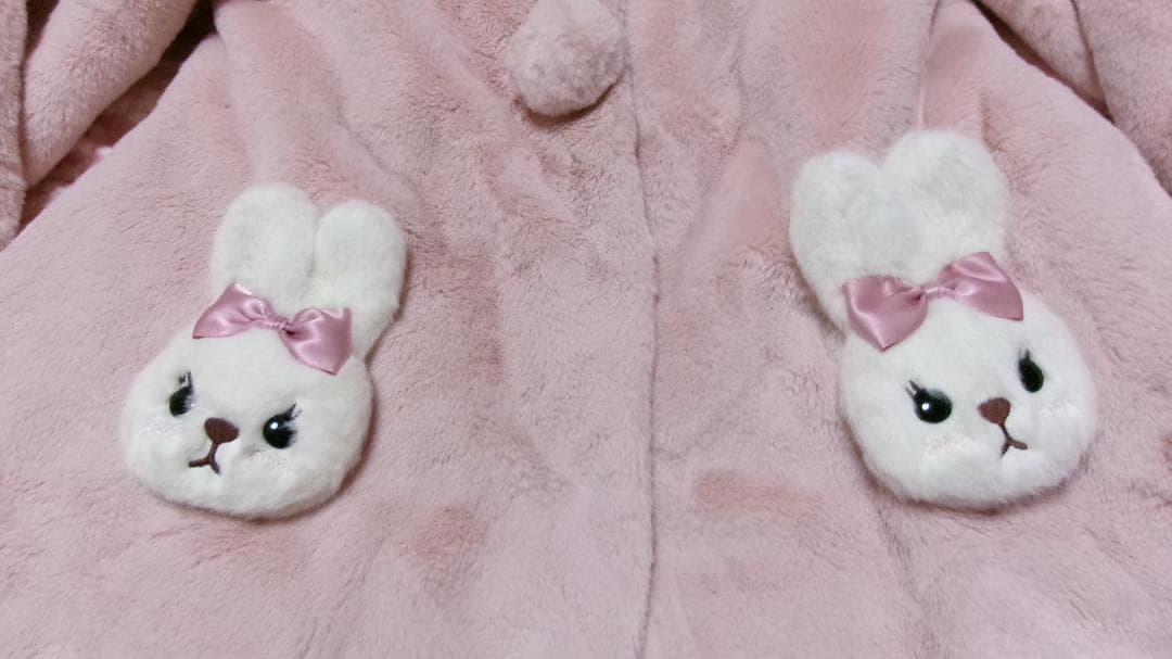 ♥シャーリー♥うさぎボアコート♥M115-130♥ピンク♥ぬいぐるみ♥レア♥