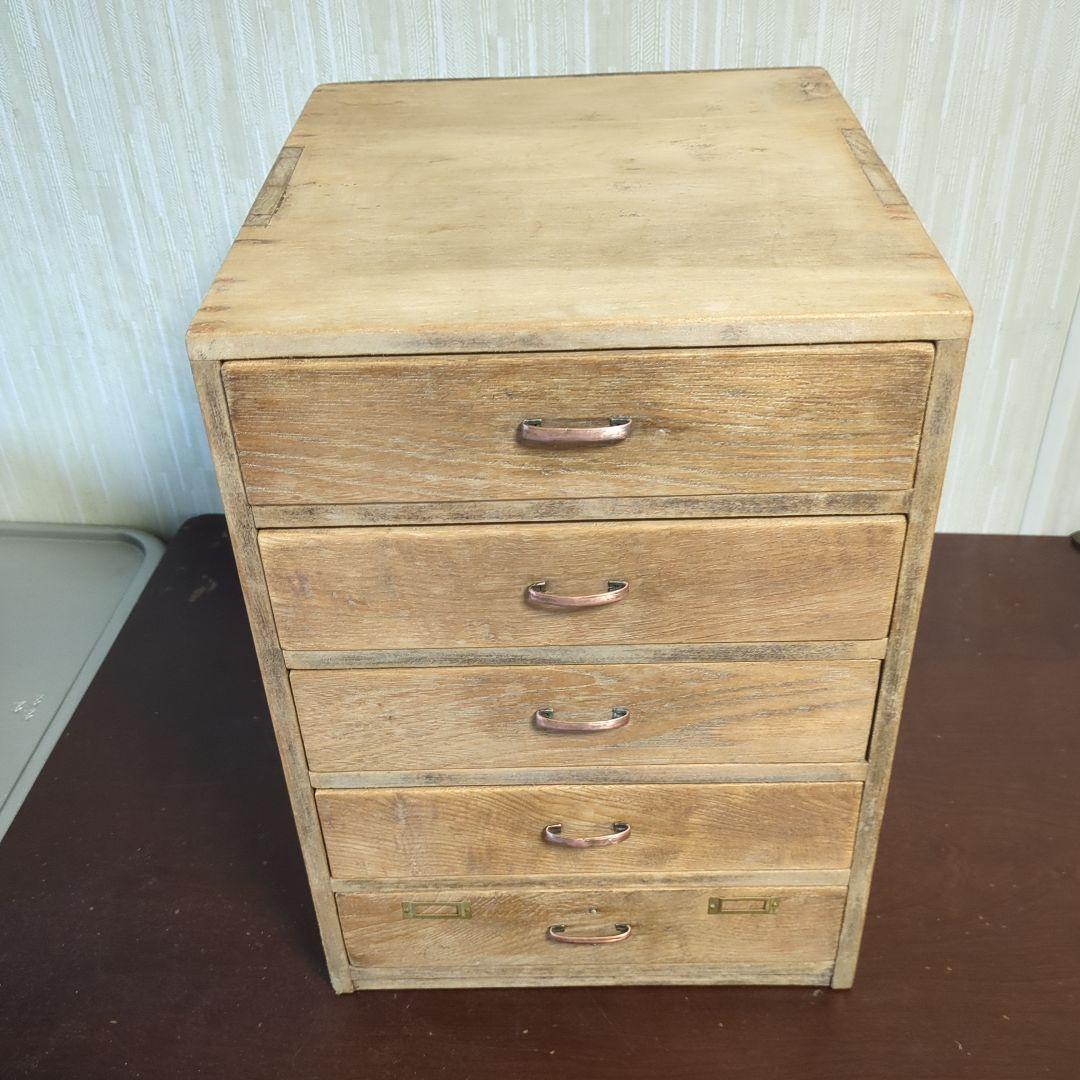 古道具アンティーク5段小引き出し