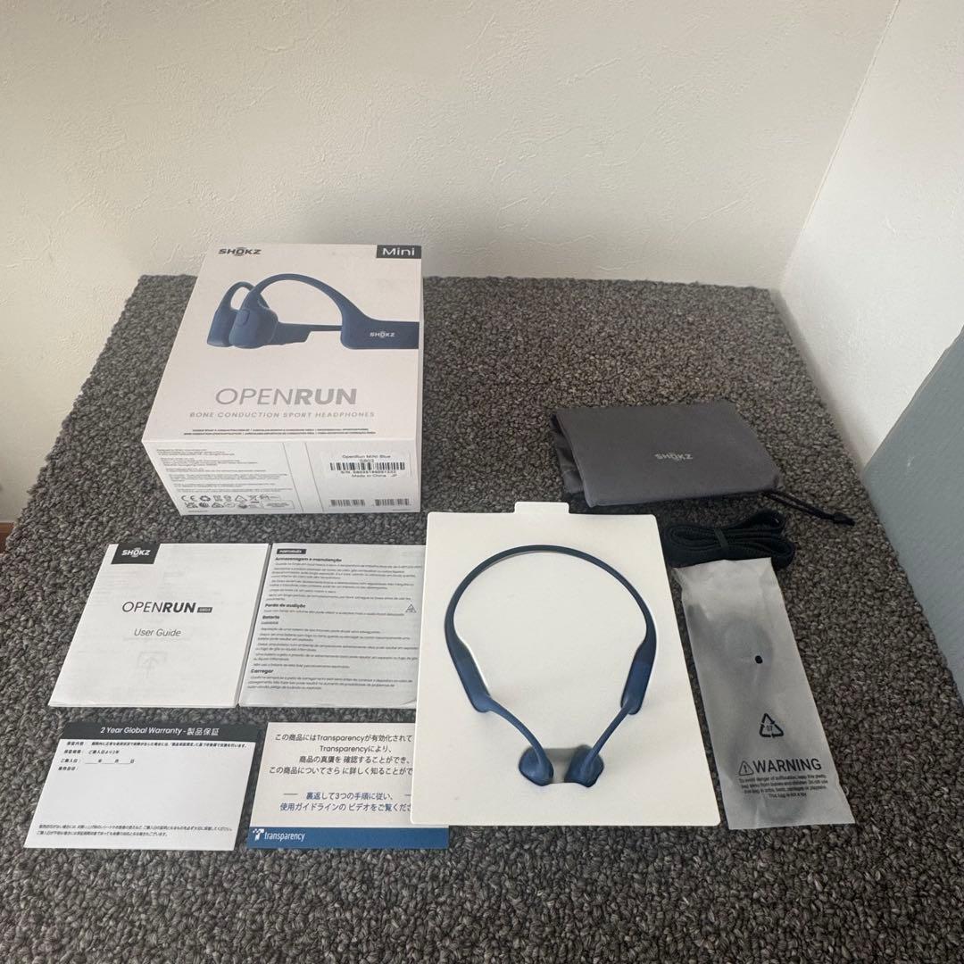 【美品】SHOKZ OPENRUN 骨伝導イヤホン S803 ブルー