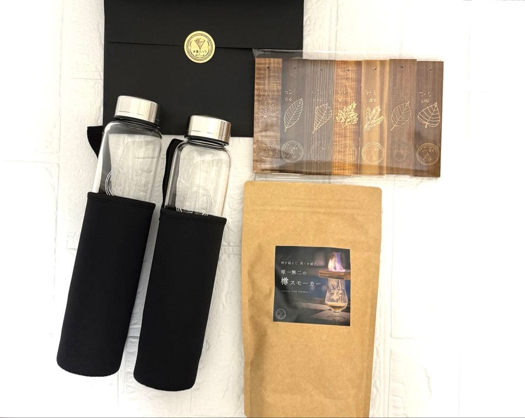檜スモーカーとガラスボトルセット 酒ハック