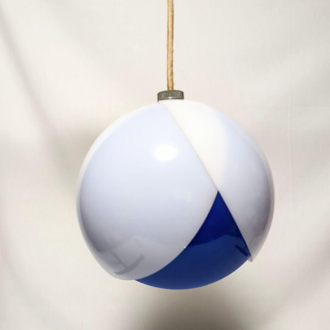 昭和レトロ　チューリップライト　希少ブルー　当時物　ペンダントライト　ナショナル