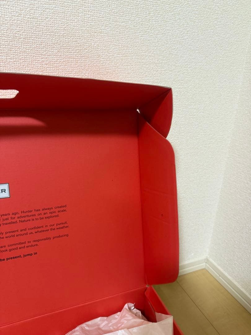 【新品・未使用】HUNTER ブラック 長靴 バックル付き UK6 25cm