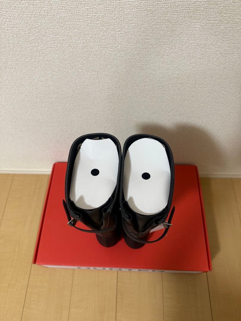 【新品・未使用】HUNTER ブラック 長靴 バックル付き UK6 25cm