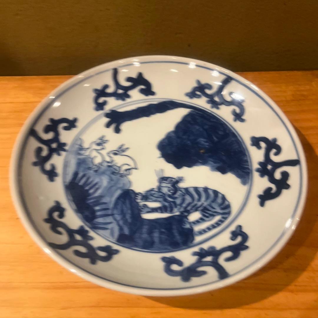 シ*ロ様 村田森　　　染付7寸皿　　5枚