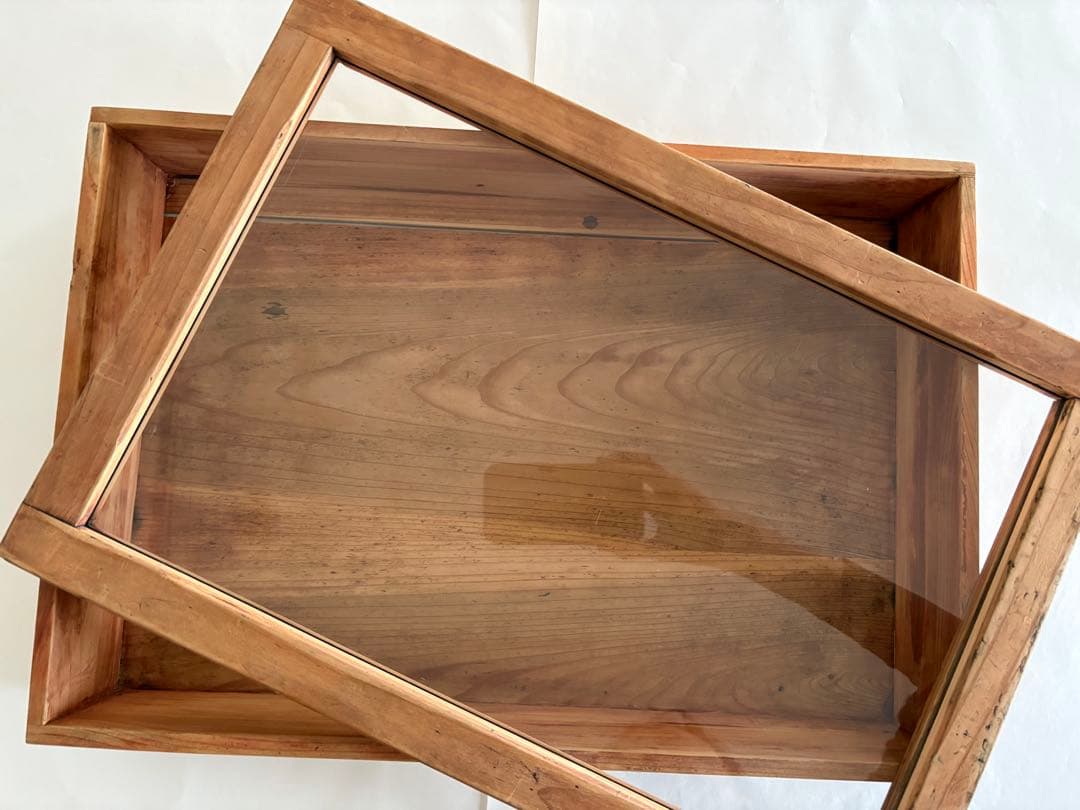 木製ガラス蓋付きボックス　アンティーク 表参道のpejite青山で購入