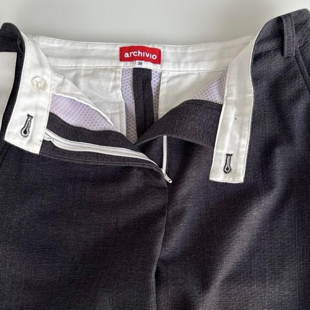 まとめ【レディースM】アルチビオ　ゴルフウェア　パンツ　グレー　チェック