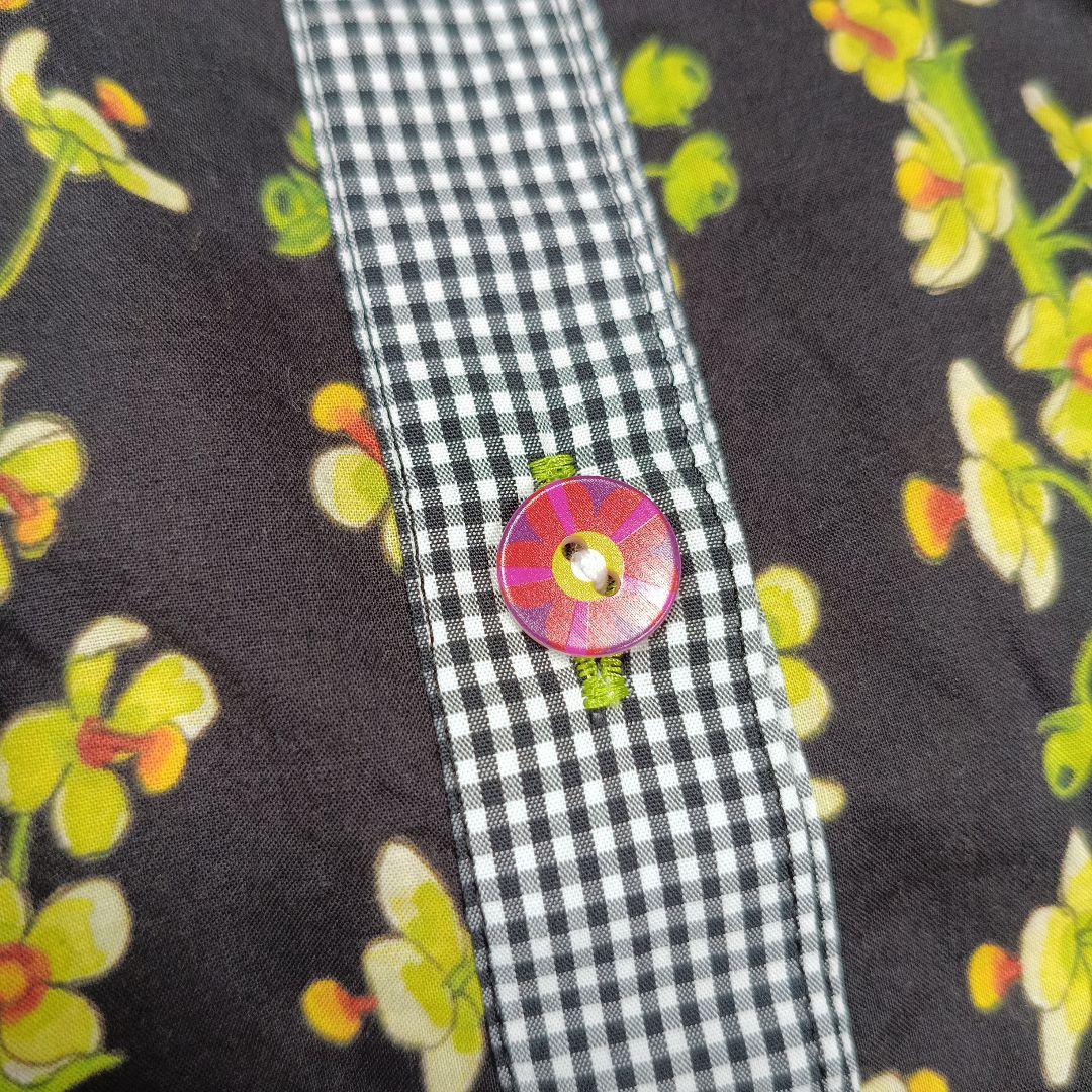 近年 美品✨アルベロベロ ぶたさん おやゆび姫 花柄シャツワンピース　シフォン