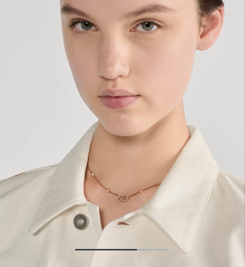 Dior クリスタル装飾 ネックレス
