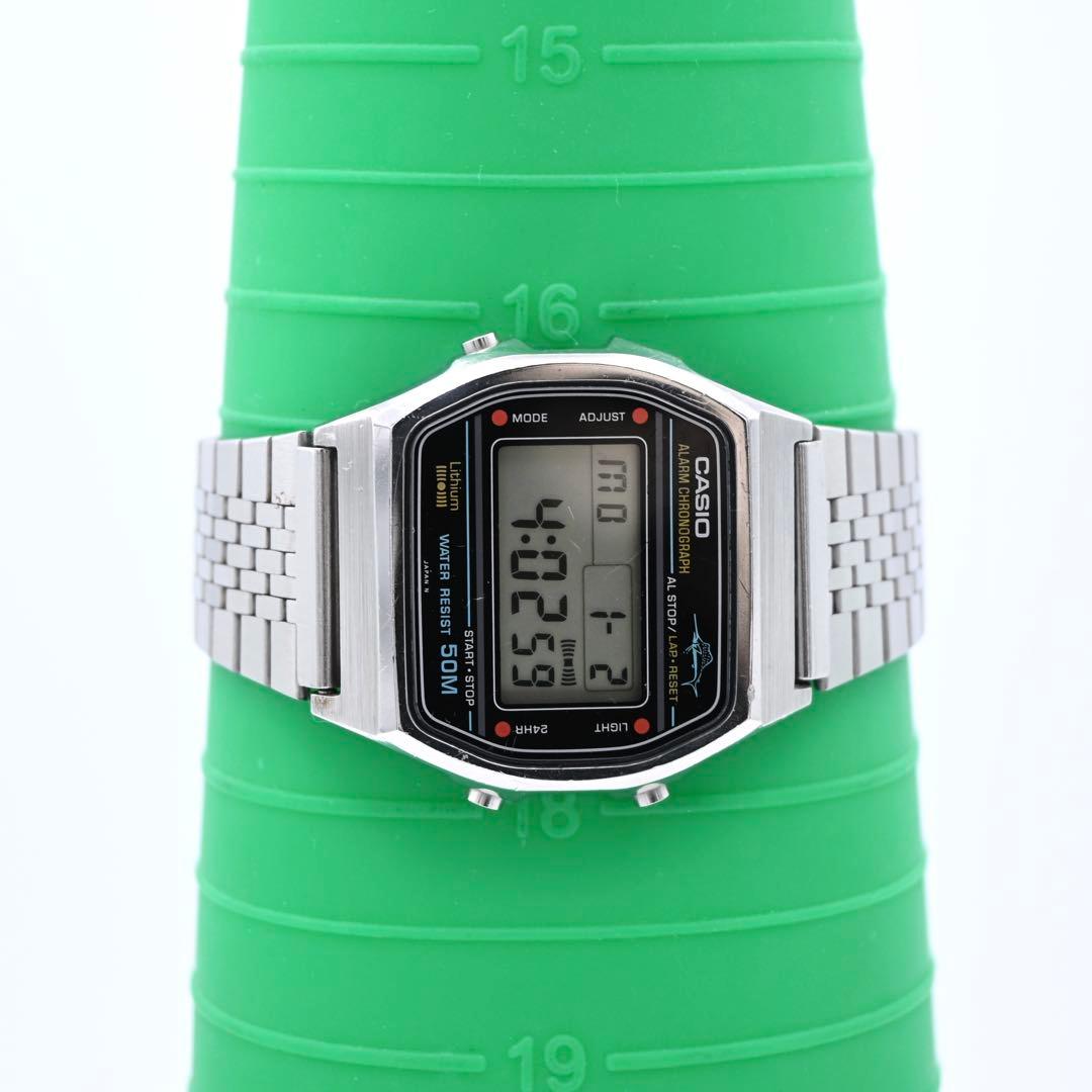 CASIO W-36 カジキ デジタル 腕時計 シルバー 新品電池 稼働品