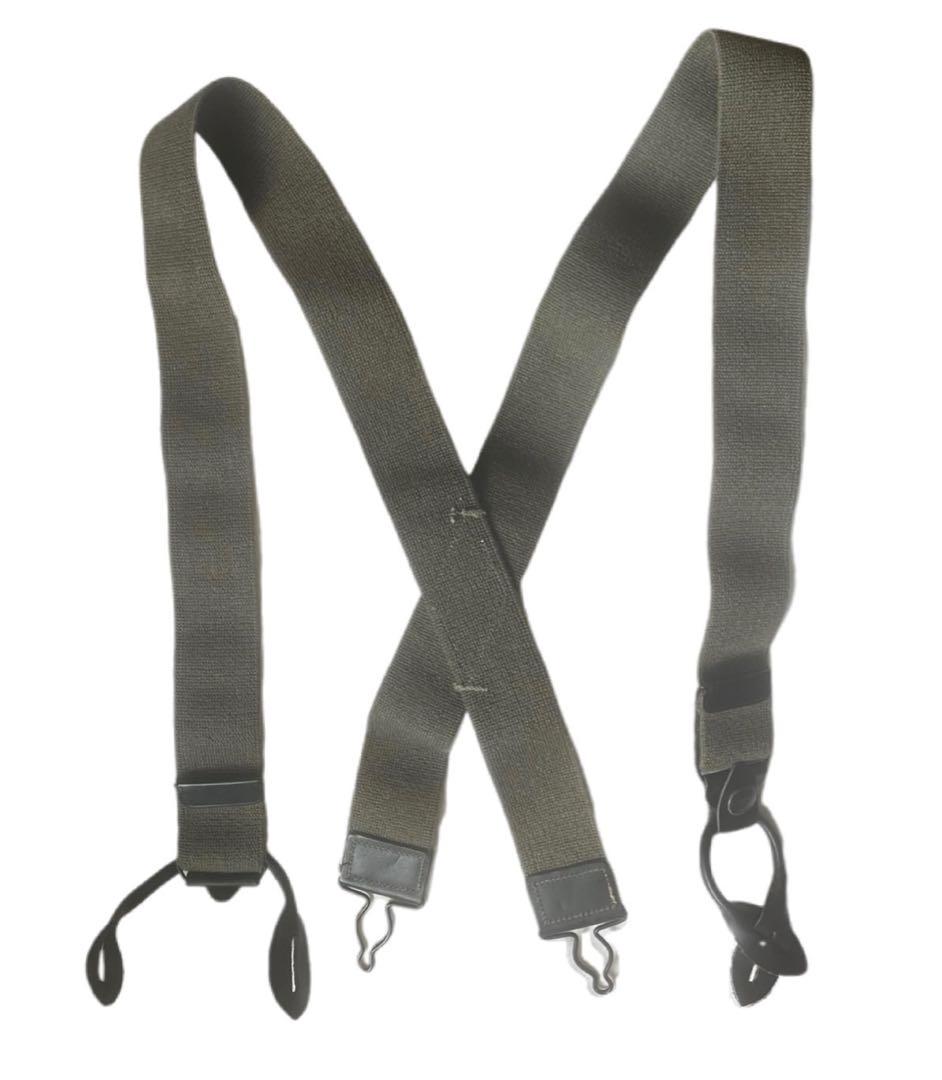 米軍空軍本物防寒用フライトトラウザースパンツ用サスペンダーOGカラー希少