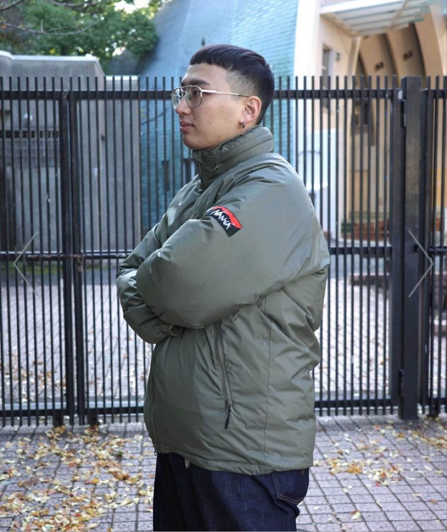 NANGA beaver ダウン 日本Lサイズ ロゴ刺繍