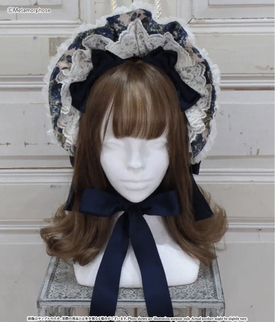 メタモルフォーゼ　ゴブランブーケ　ボンネット ブルー系　新品