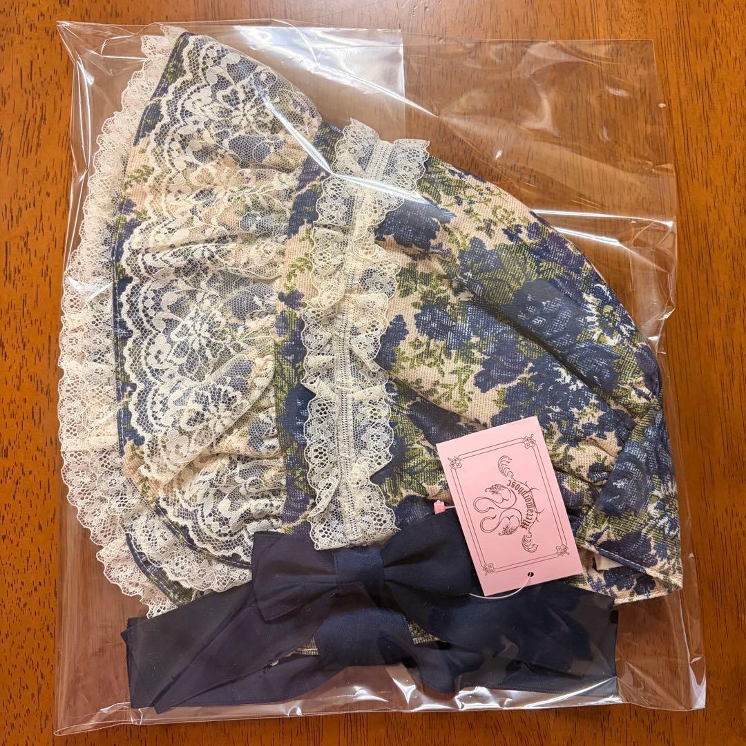 メタモルフォーゼ　ゴブランブーケ　ボンネット ブルー系　新品