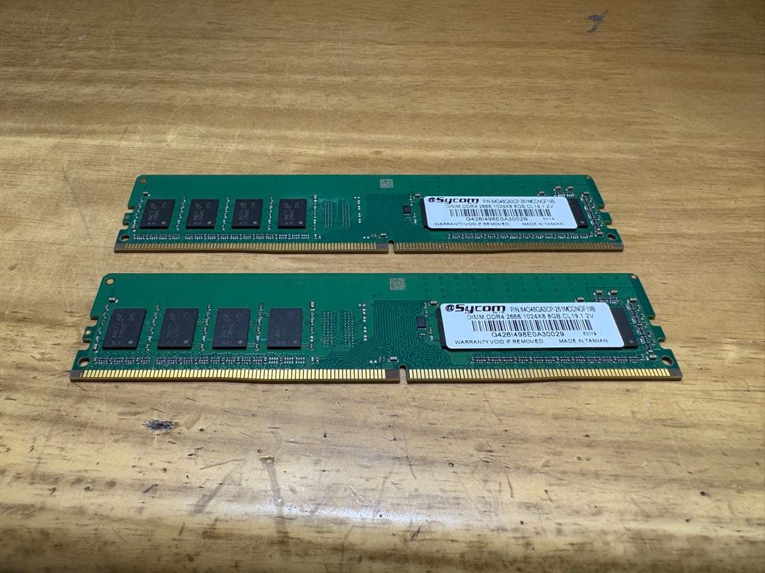 [動作確認済]Sycom DDR4 8GB×2＝16GB デスクトップ用メモリー