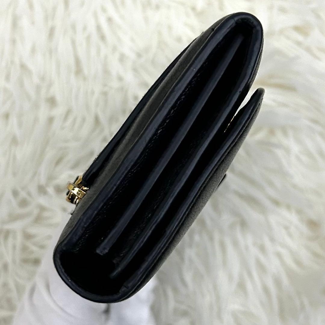 【極美品】MIUMIU ミュウミュウ リボン 長財布 レザー ブラック