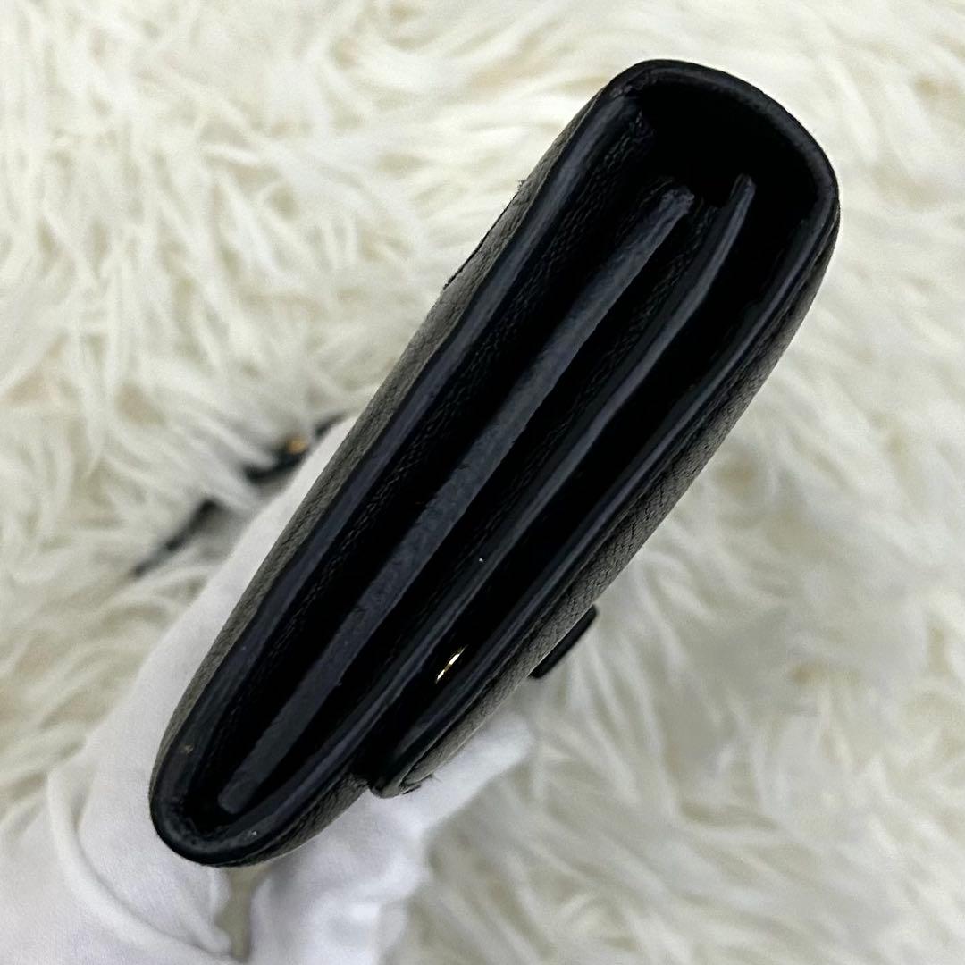 【極美品】MIUMIU ミュウミュウ リボン 長財布 レザー ブラック