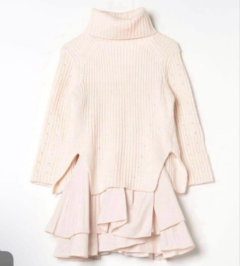 snidel フリルコンビニットワンピース 石原さとみ着用