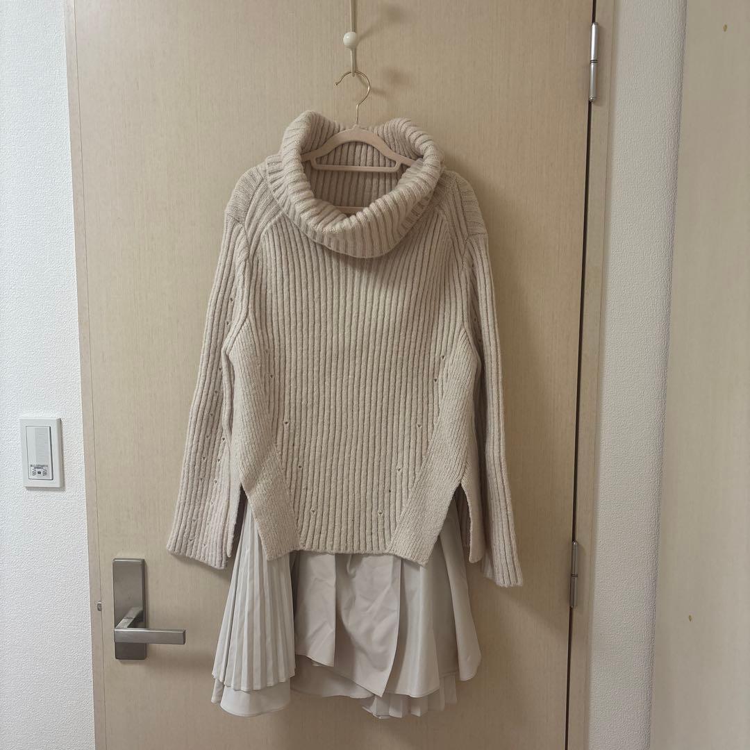 snidel フリルコンビニットワンピース 石原さとみ着用