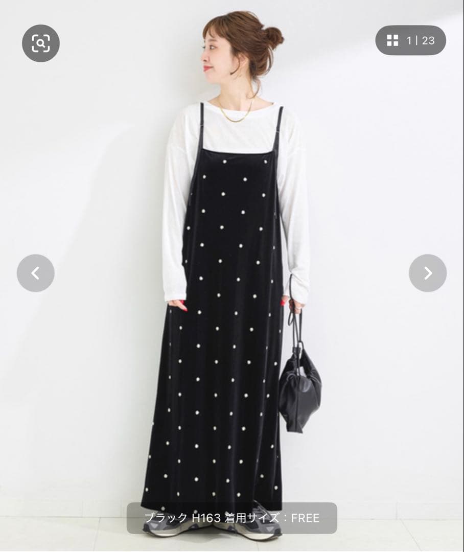 【新品タグ付】B.C STOCK 完売ベロアフラワー刺繍ワンピース　ブラック