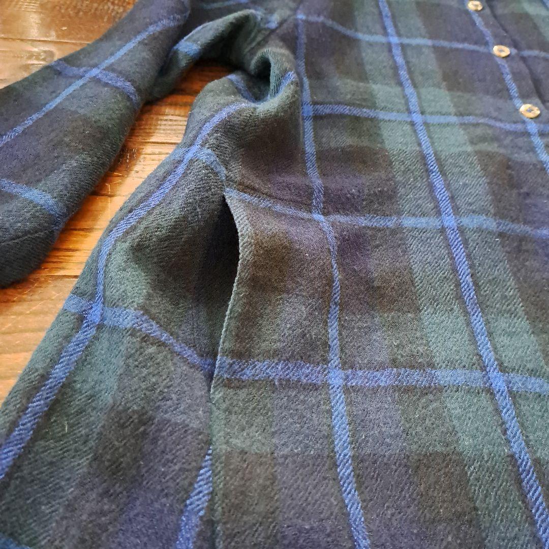 あんこバターさま 専用 コットンハウスaya ウール100% ネイビーチェック