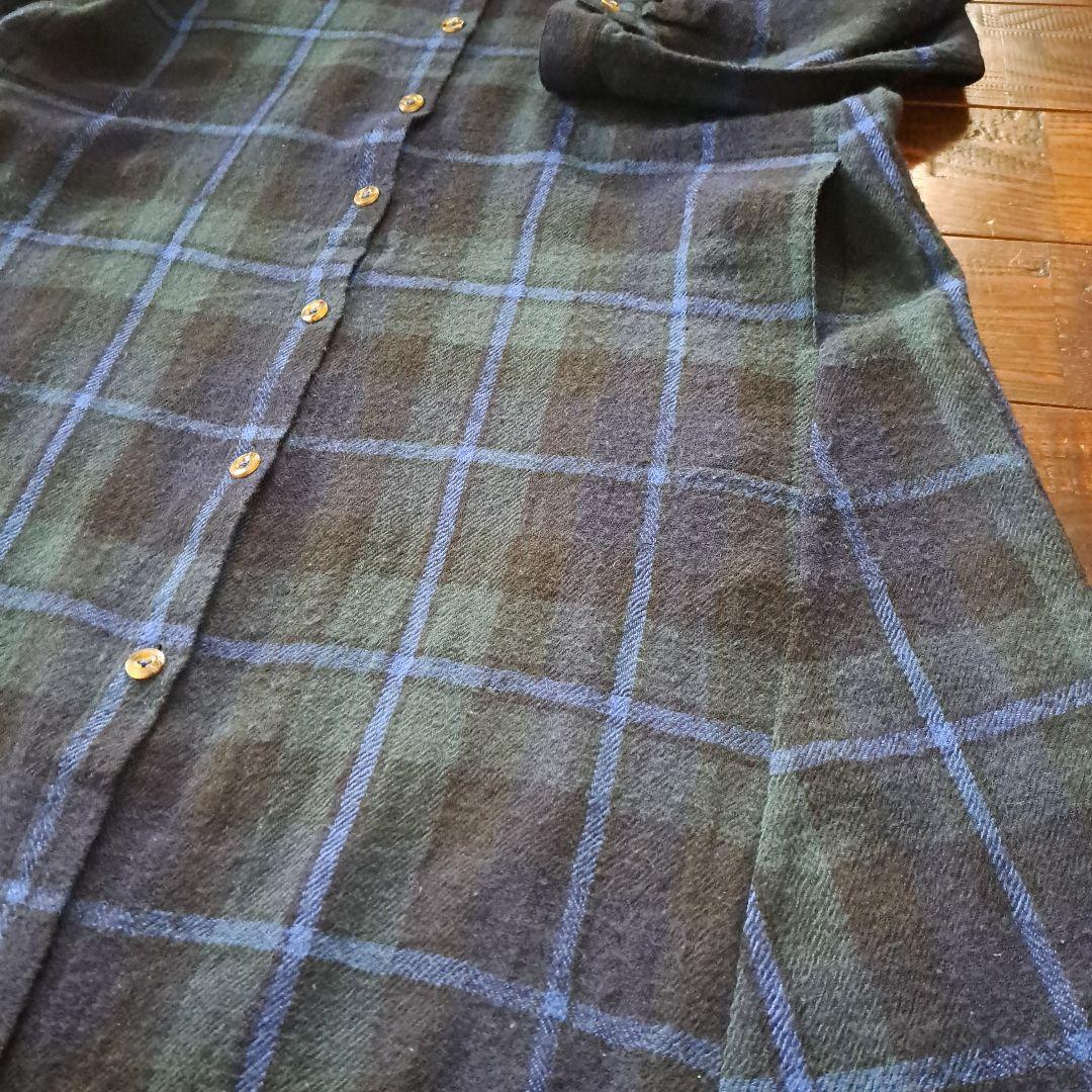 あんこバターさま 専用 コットンハウスaya ウール100% ネイビーチェック