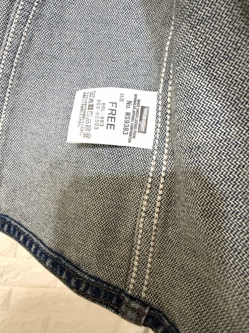 ラングラー×メゾンスペシャル コラボレーションマッドデニムベスト