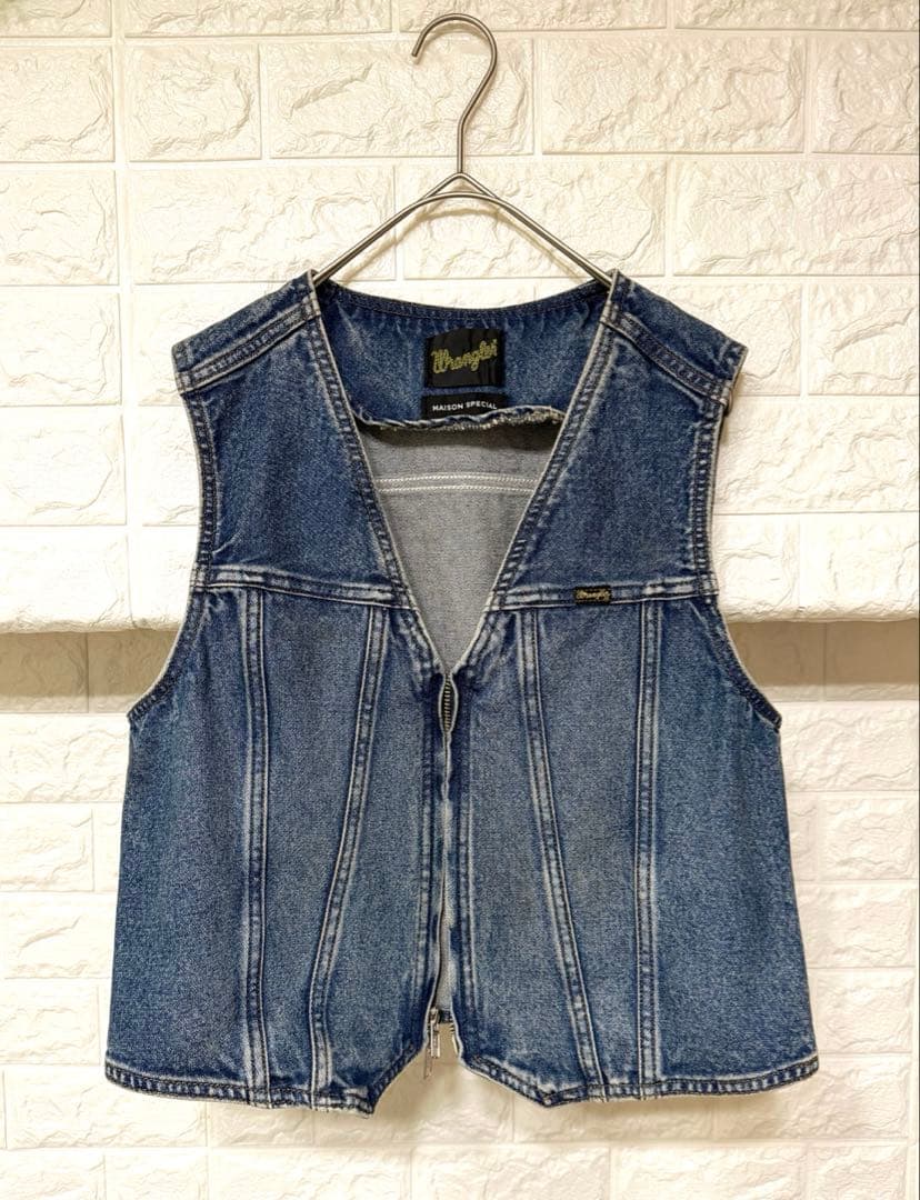 ラングラー×メゾンスペシャル コラボレーションマッドデニムベスト