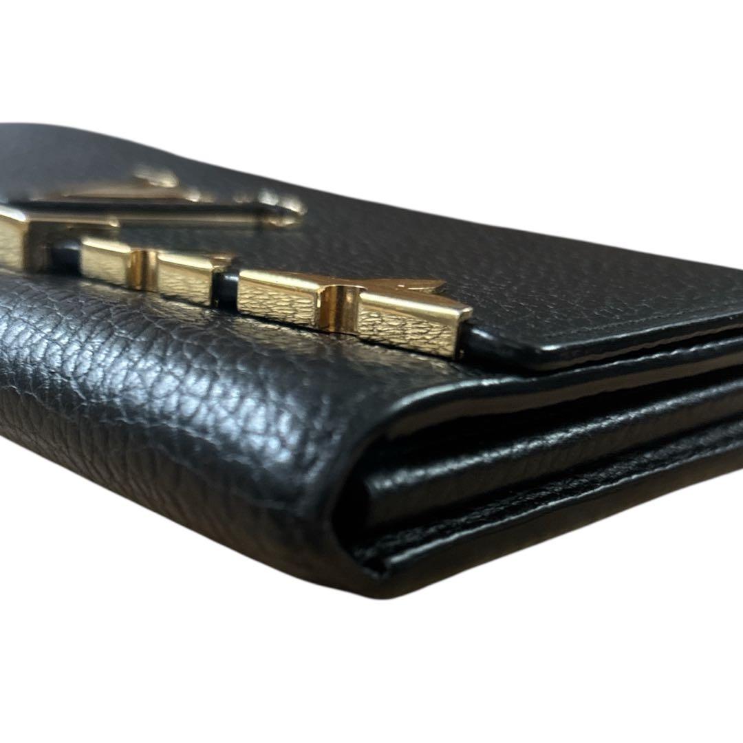 【鑑定済】ルイ ヴィトン　ポルトフォイユカプシーヌ トリヨン　ゴールド金具　美品