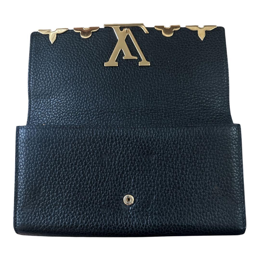 【鑑定済】ルイ ヴィトン　ポルトフォイユカプシーヌ トリヨン　ゴールド金具　美品