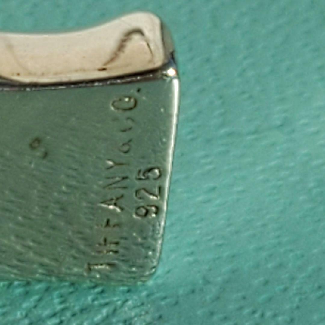 美品✨ティファニー カフス バンブー メンズ ビジネス スーツ シルバー