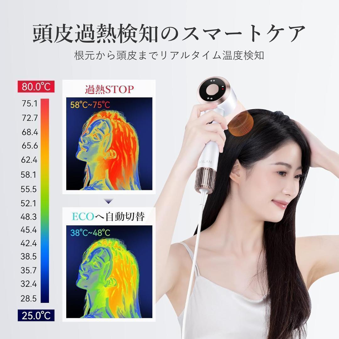 【美品】ANLAN ダブルケアドライヤー MATE ドライヤー 速乾 大風量