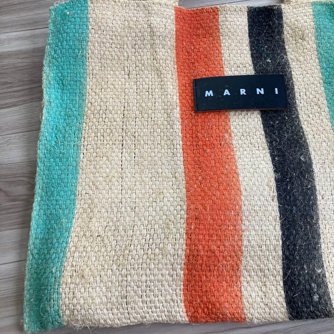 美品　MARNI✨フラワーカフェ カナパ トート　麻