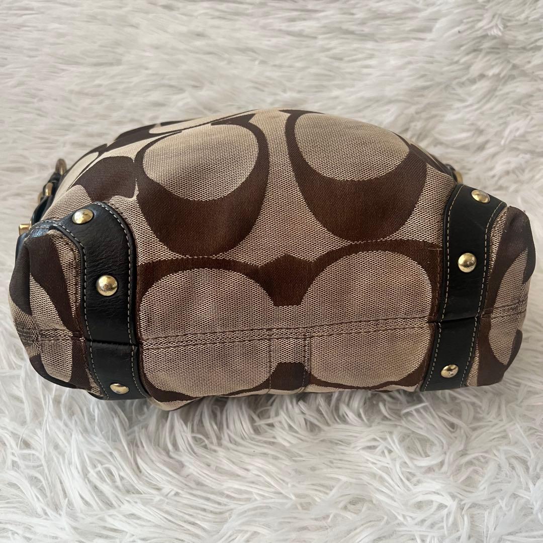 【超希少】COACH コーチ シグネチャー ターンロック ワンショルダーバッグ