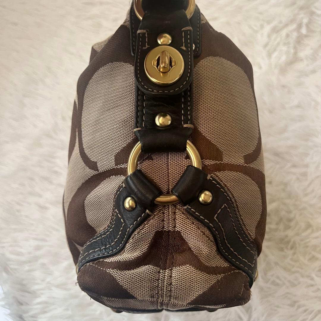 【超希少】COACH コーチ シグネチャー ターンロック ワンショルダーバッグ