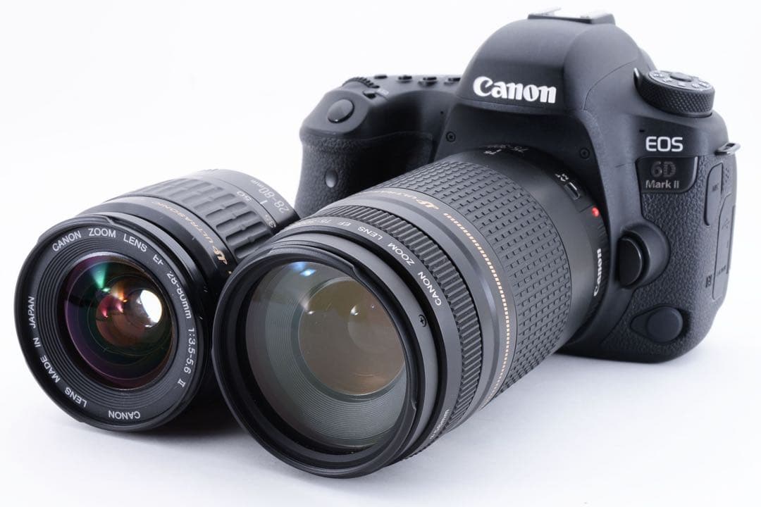 一眼レフカメラ Canon EOS 6D mark II標準&望遠レンズセット