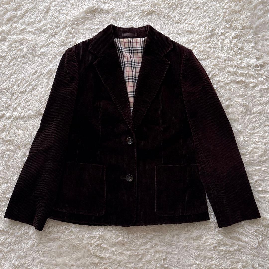 【極美品　大きいサイズ】バーバリー　コーデュロイ　ジャケット ノバ　チェック
