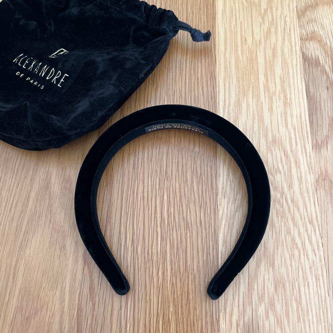 未使用　アレクサンドル ドゥ パリ カチューシャ ブラック