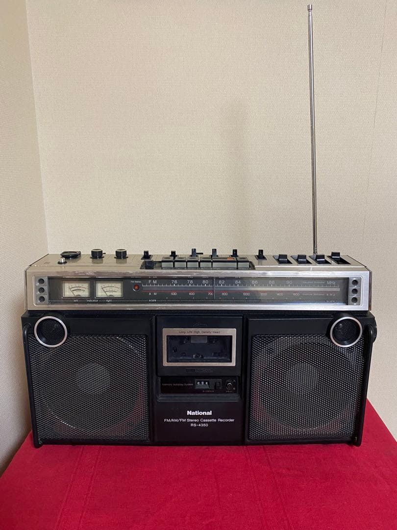 ナショナルラジカセRS-4350 希少カセット動作する　MAC ST-7
